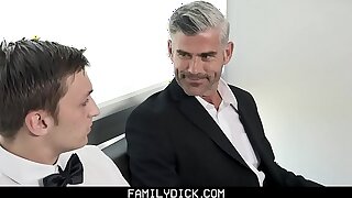 FamilyDick - Young Groom Fucked Wide of His Gorgeous Stepdad On His Wedding Show one's age